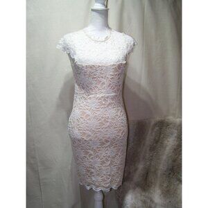Jump Apparel Lace Dress Bodycon Club Cream Medium